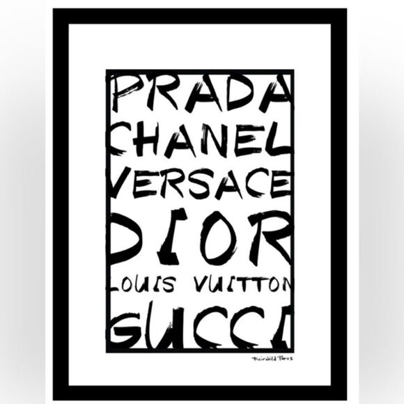PRADA, CHANEL,VERSACE,DIOR THE FAIRCHILD PARIS PRINT EXCLUSIVE LUXURY FRAMED - Picture 6 of 6
